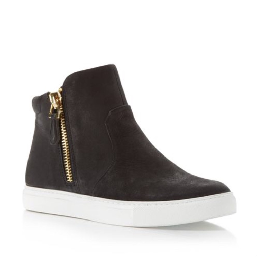 Kenneth Cole Black Leather Sneakers